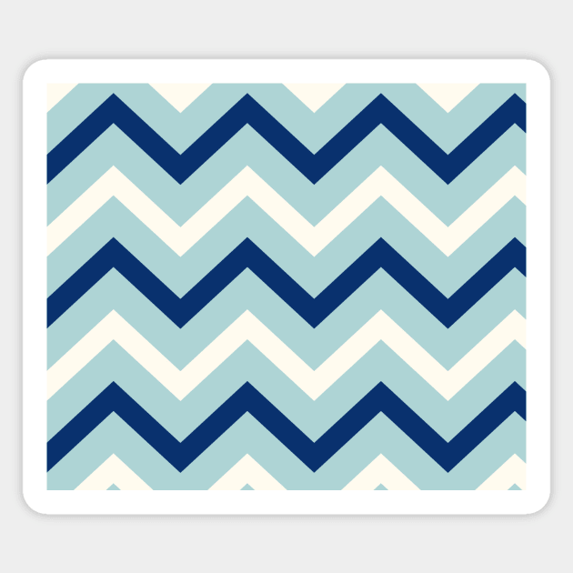 Marine zig zag - clear blue sky Sticker by hamptonstyle